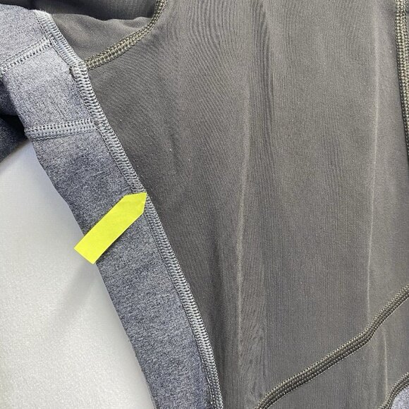 ATHLETA Mid-Rise Yoga-Gym Leggings Women Small Gray Color Block Zipper Pocket - Picture 4 of 16